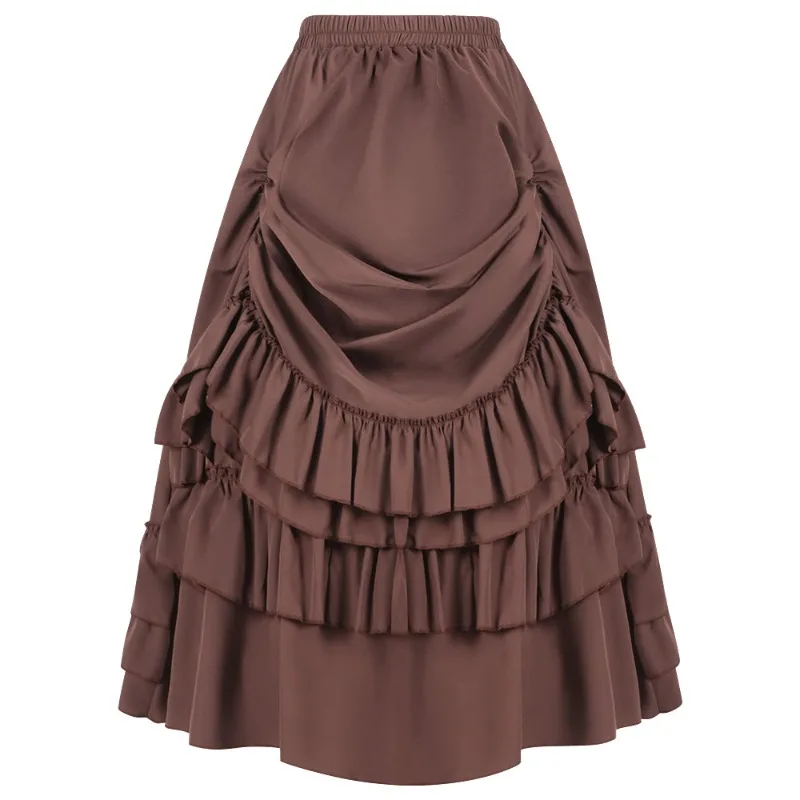 Women Gothic Victorian Lolita Skirt Renaissance Medieval Lace Ruffle High Waist Vintage A-Line Cosplay Party Dress Outfit
Women Gothic Victorian Lolita Skirt Renaissance Medieval Lace Ruffle High Waist Vintage A-Line Cosplay Party Dress Outfit