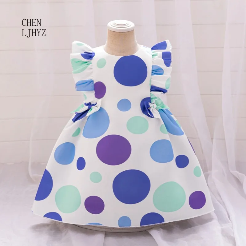 New Polka Dot Printed Girl Princess Party Dress Vintage Style Birthday Wedding Celebration
New Polka Dot Printed Girl Princess Party Dress Vintage Style Birthday Wedding Celebration