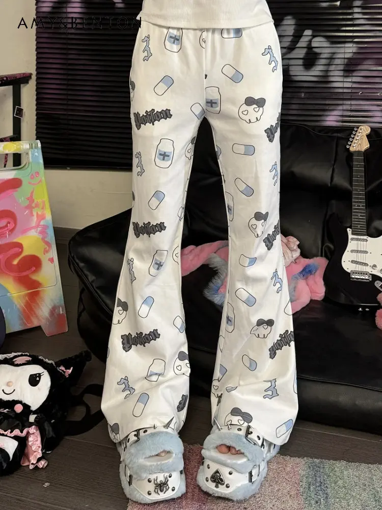 2026 Spring Summer New Subculture Versatile Loose Cartoon Print Casual Women's White Black High Waist Long Pants
2026 Spring Summer New Subculture Versatile Loose Cartoon Print Casual Women's White Black High Waist Long Pants