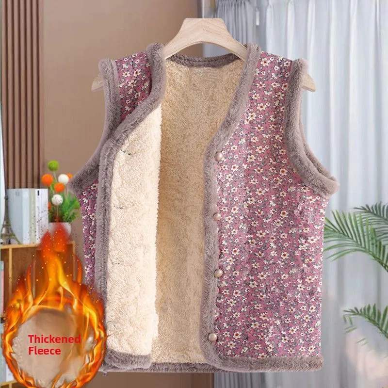 Утепленный флисовый жилет для женщин среднего и старшего возраста, осенне-зимняя одежда, модный принт для мам и бабушек
Утепленный флисовый жилет для женщин среднего и старшего возраста, осенне-зимняя одежда, модный принт для мам и бабушек
