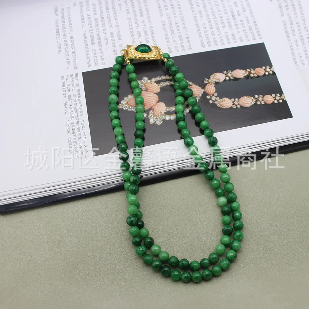 Old Material Cat's Eye Stone Retro Glass Beads Green Prehnite Necklace Beaded Old Glass Necklace
Old Material Cat's Eye Stone Retro Glass Beads Green Prehnite Necklace Beaded Old Glass Necklace