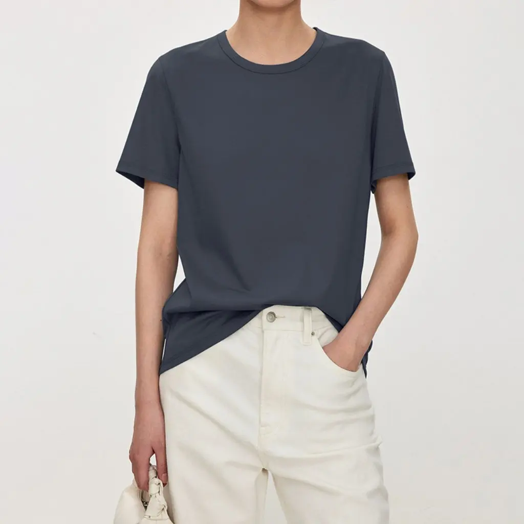 Women's Tencel Long-staple Cotton round Neck Short-Sleeved T-shirt American-Style Loose Slimming MBH020 High-Grade
Women's Tencel Long-staple Cotton round Neck Short-Sleeved T-shirt American-Style Loose Slimming MBH020 High-Grade