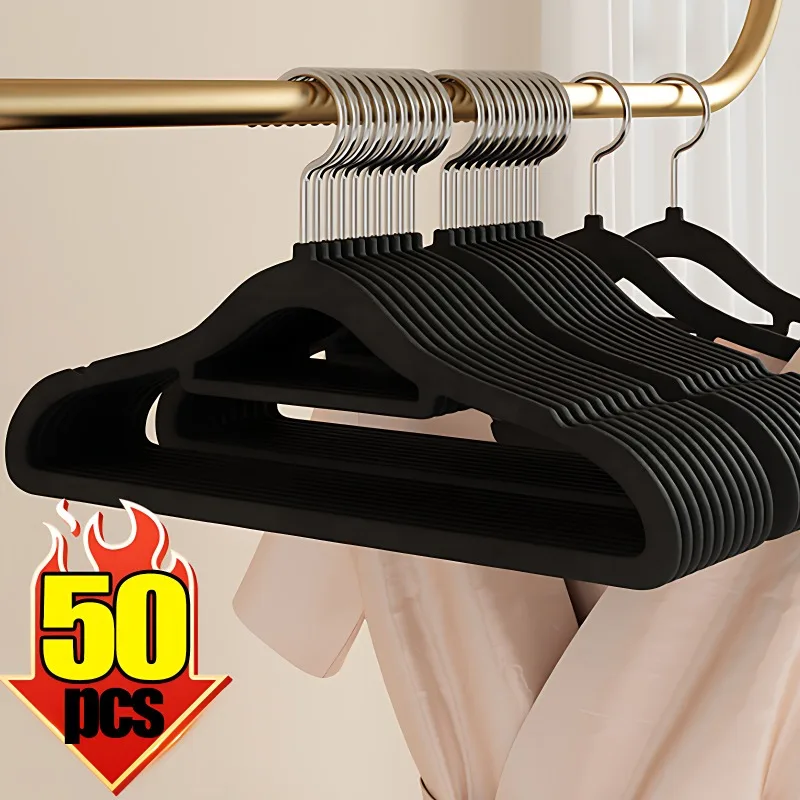 50/10PCS Velvet Clothes Hangers Non-Slip Non-Marking Drying Hangers for Wardrobe Home Storage Sturdy Bedroom Clothes Organizers
50/10PCS Velvet Clothes Hangers Non-Slip Non-Marking Drying Hangers for Wardrobe Home Storage Sturdy Bedroom Clothes Organizers