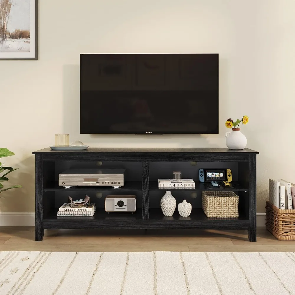 TV Stand, Classic 4 Cubby TV Stand for 60 inch TV, Entertainment Center Media Television Stand for Living Room Bedroom
TV Stand, Classic 4 Cubby TV Stand for 60 inch TV, Entertainment Center Media Television Stand for Living Room Bedroom