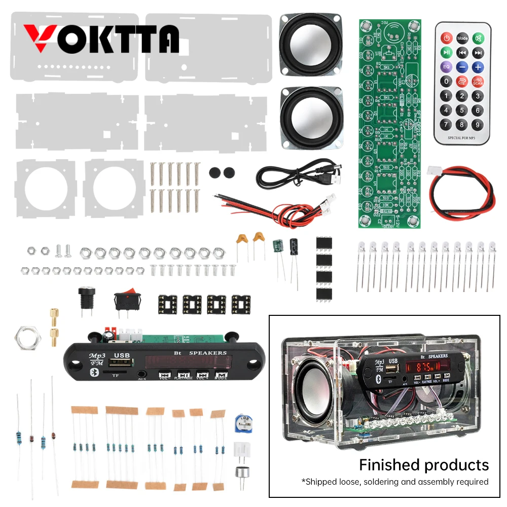DIY Bluetooth Speaker Kit FM Radio Soldering Project Practice Solder Assembly Electronic Kit Component 3W Speaker Accessories
DIY Bluetooth Speaker Kit FM Radio Soldering Project Practice Solder Assembly Electronic Kit Component 3W Speaker Accessories