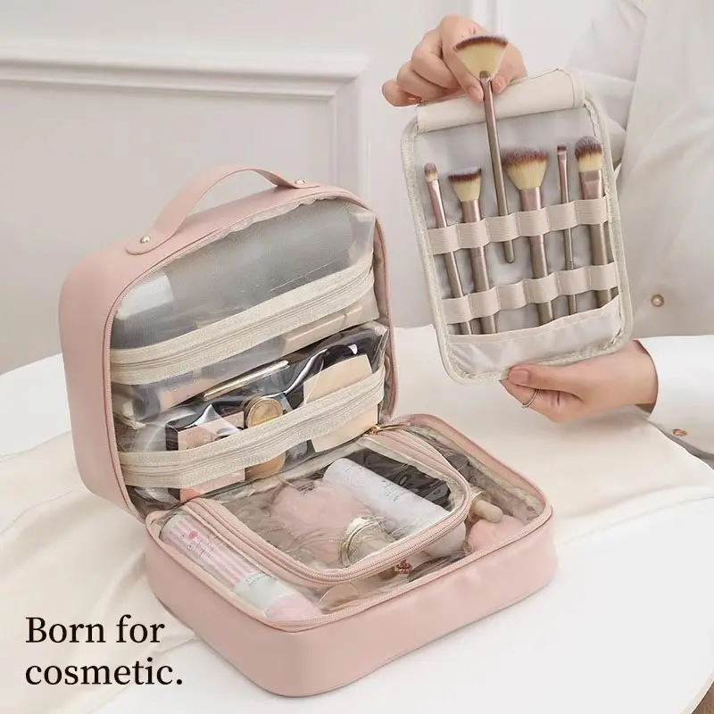 Multiple compartments make -up toiletry bag,Female Toiletry Kit Bag,Make Up Case Storage Pouch,Travel Makeup Organizer
Multiple compartments make -up toiletry bag,Female Toiletry Kit Bag,Make Up Case Storage Pouch,Travel Makeup Organizer