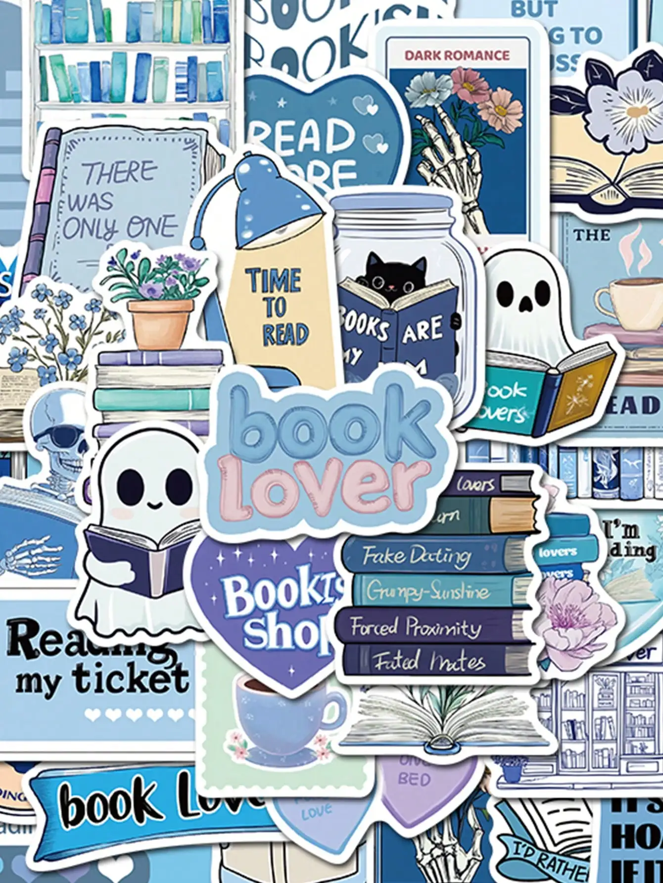 50pcs Blue Bookish Graffiti Stickers Decorative Water Cups Notebook Luggage Waterproof Stickers
50pcs Blue Bookish Graffiti Stickers Decorative Water Cups Notebook Luggage Waterproof Stickers