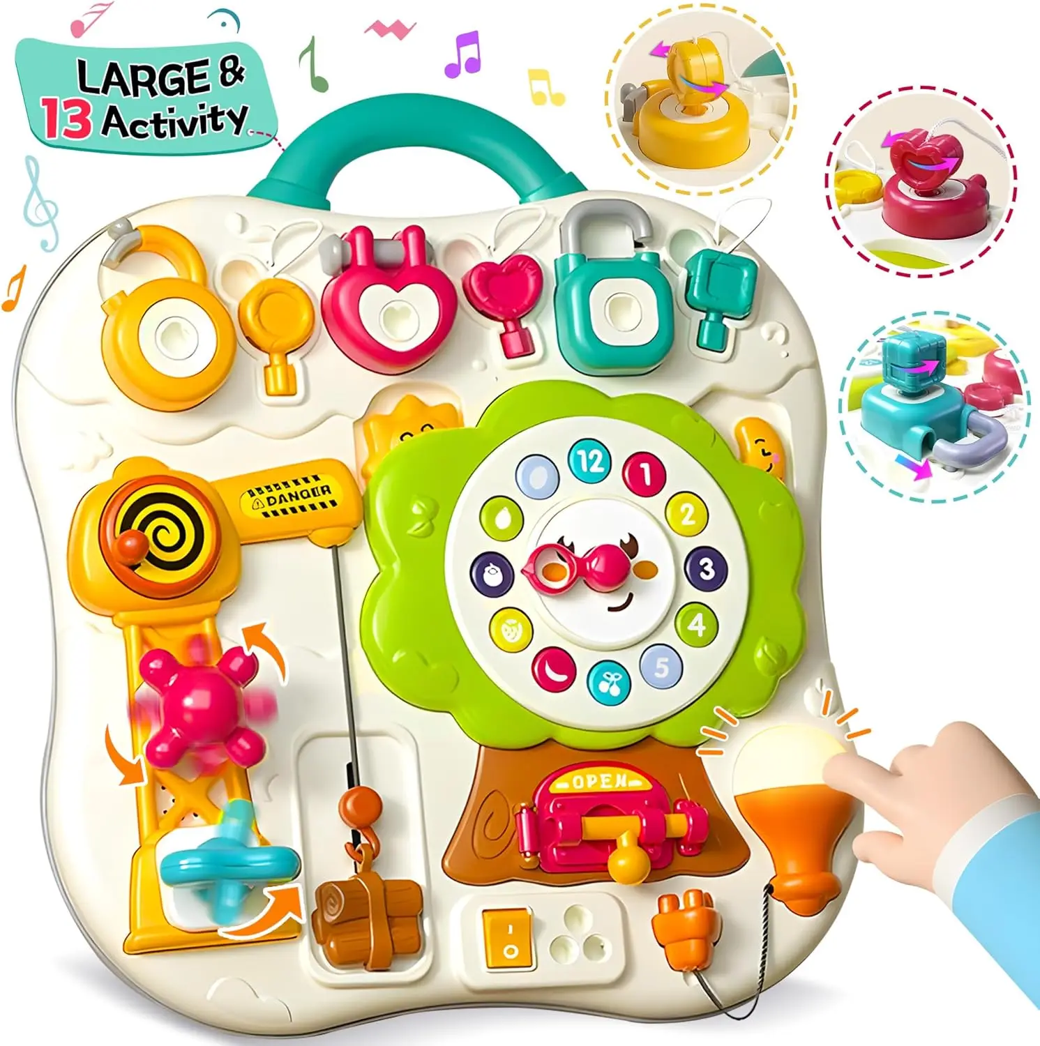 Montessori Busy Board Sensory Toys for Toddlers 1-3, Activity Music & LED Light Up Montessori Toys for 2+ Year Old, Travel Toys
Montessori Busy Board Sensory Toys for Toddlers 1-3, Activity Music & LED Light Up Montessori Toys for 2+ Year Old, Travel Toys