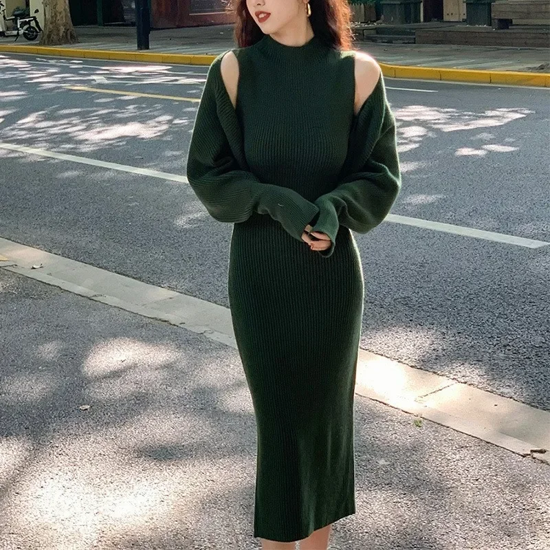 Autumn Winter Women Knit Sweaters Sets Elegant Short Cardigan Sleeveless Knitted Dress Suits Streetwear Sweater Two Piece
Autumn Winter Women Knit Sweaters Sets Elegant Short Cardigan Sleeveless Knitted Dress Suits Streetwear Sweater Two Piece