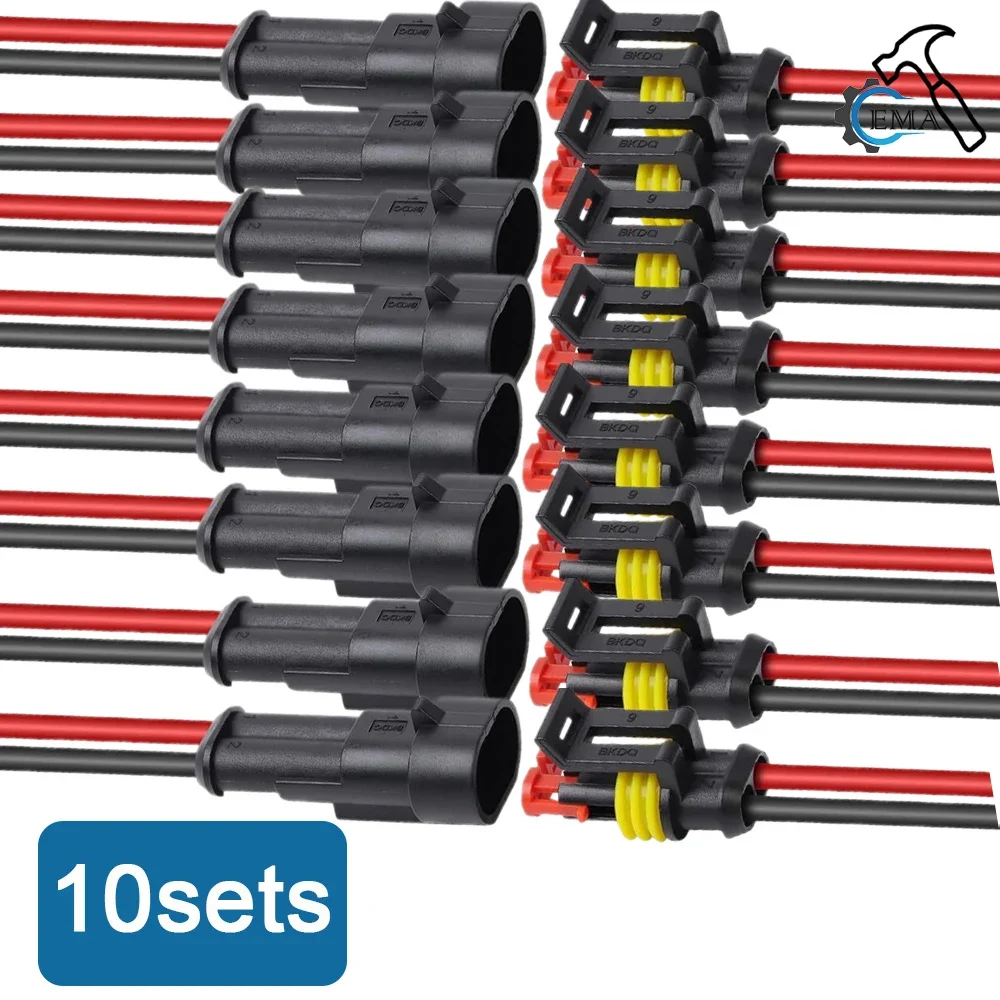 2 Pin Connector Waterproof Connector Male and Female Way 20AWG Wire Suitable for Car Truck Boat Other Wire Connection 10 Pairs
2 Pin Connector Waterproof Connector Male and Female Way 20AWG Wire Suitable for Car Truck Boat Other Wire Connection 10 Pairs