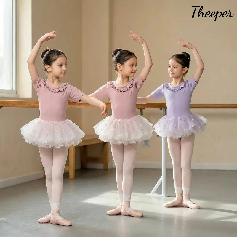Theeper Pink Short Sleeve Ballet Leotard with TuTu Skirt Breathable Dancewear Gymnastics Practice Training Performance Costume
Theeper Pink Short Sleeve Ballet Leotard with TuTu Skirt Breathable Dancewear Gymnastics Practice Training Performance Costume