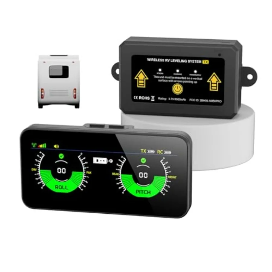 Wireless RV Leveling System with Portable Professional Screen for Campers Trailers Motorhomes Easy to Operate Real-Time Levelin
Wireless RV Leveling System with Portable Professional Screen for Campers Trailers Motorhomes Easy to Operate Real-Time Levelin