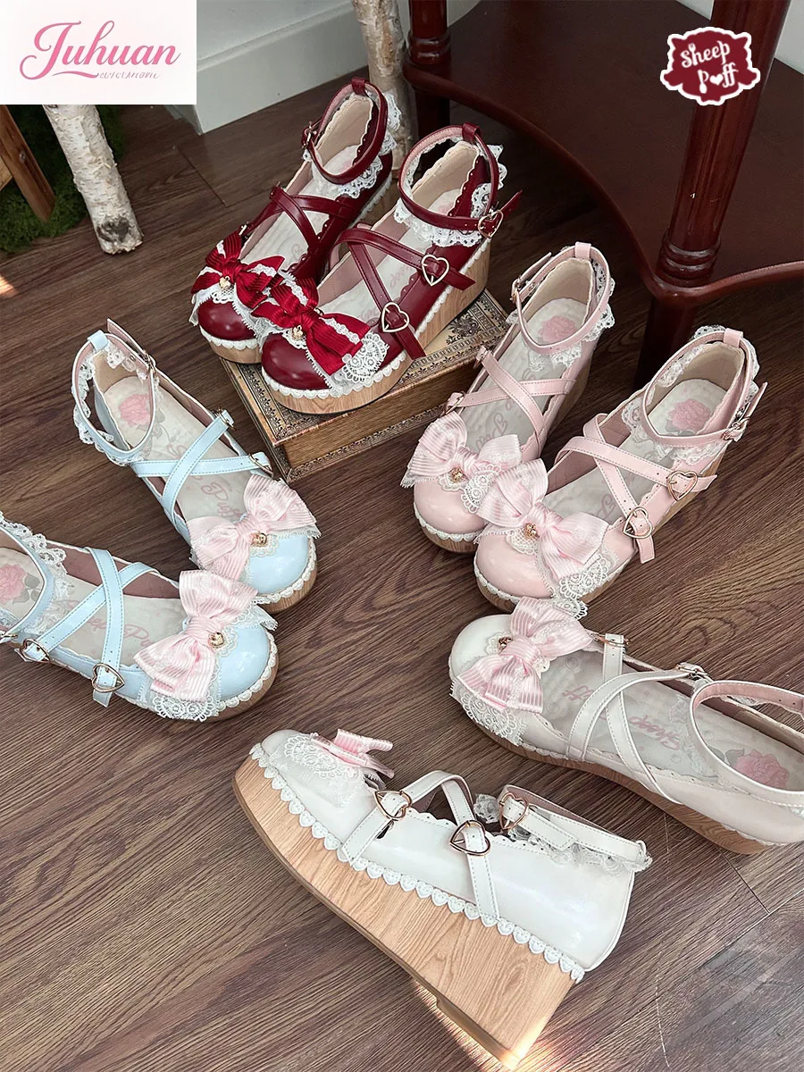 Japanese Lolita early ancient wood round head muffin shoe platform shoes lolita bow lace love rhinestone women's platform shoes
Japanese Lolita early ancient wood round head muffin shoe platform shoes lolita bow lace love rhinestone women's platform shoes