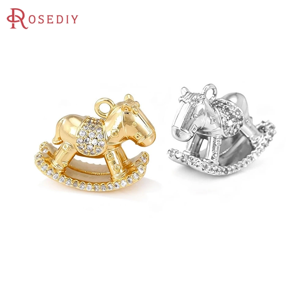 2PCS 14x18MM 18K Gold Color Brass and Zircon Rocking Horse Charms Pendants High Quality Diy Necklace Earrings Making Accessories
2PCS 14x18MM 18K Gold Color Brass and Zircon Rocking Horse Charms Pendants High Quality Diy Necklace Earrings Making Accessories