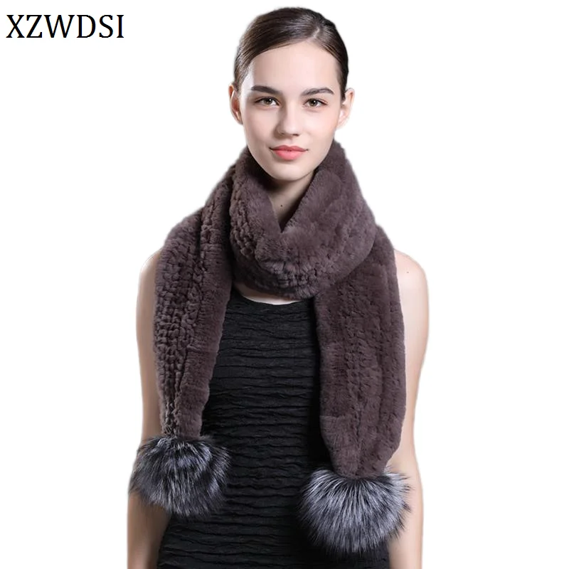 Women's Warm Winter Fashion Muffler FScarf Luxury Long Natural Real Rex Rabbit Fur Scarves with Pompom
Women's Warm Winter Fashion Muffler FScarf Luxury Long Natural Real Rex Rabbit Fur Scarves with Pompom