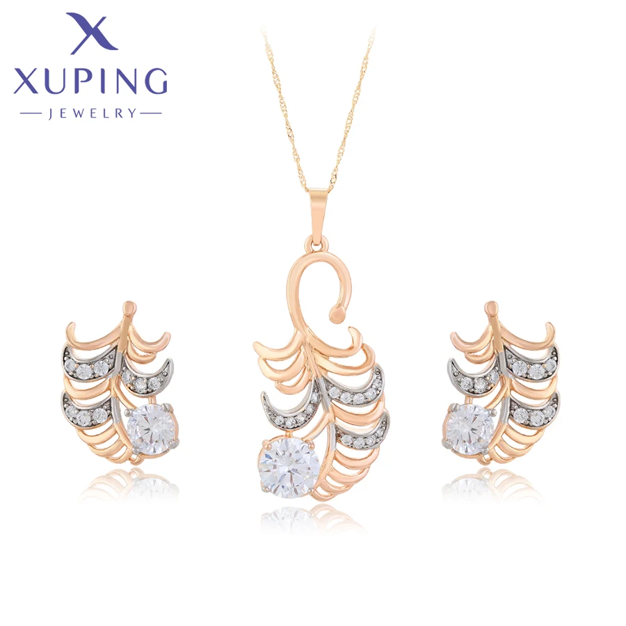 Xuping Jewelry Fashion Leaf Shaped Earring and Necklace Gold Color Plated Set for Women Party Gift S00110613
Xuping Jewelry Fashion Leaf Shaped Earring and Necklace Gold Color Plated Set for Women Party Gift S00110613