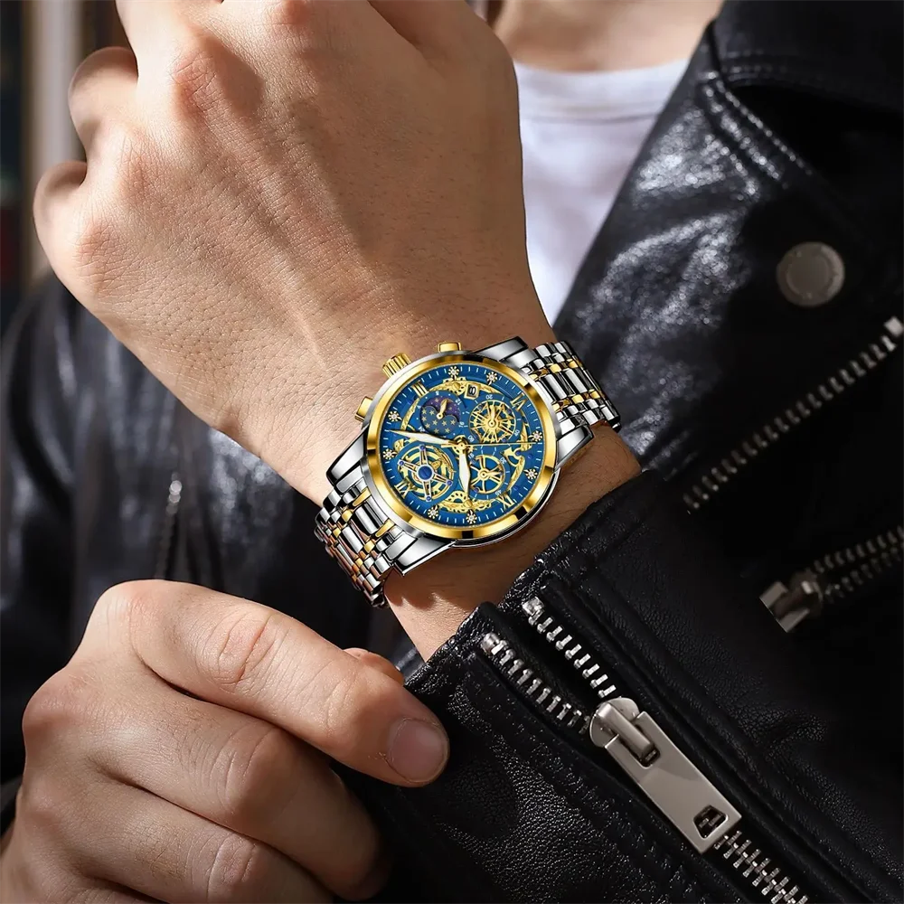 POEDAGAR Luxury High Quality Man Watch Waterproof Luminous Chronograph Date Men Watch Stainless Steel Quartz Men's Watches Reloj
POEDAGAR Luxury High Quality Man Watch Waterproof Luminous Chronograph Date Men Watch Stainless Steel Quartz Men's Watches Reloj