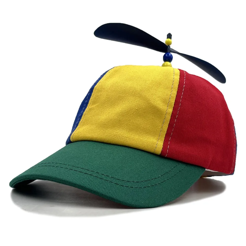 Detachable Propeller Baseball Cap Adjustable Color-block Bamboo Dragonfly Cap Sunscreen Rainbow Design
Detachable Propeller Baseball Cap Adjustable Color-block Bamboo Dragonfly Cap Sunscreen Rainbow Design
