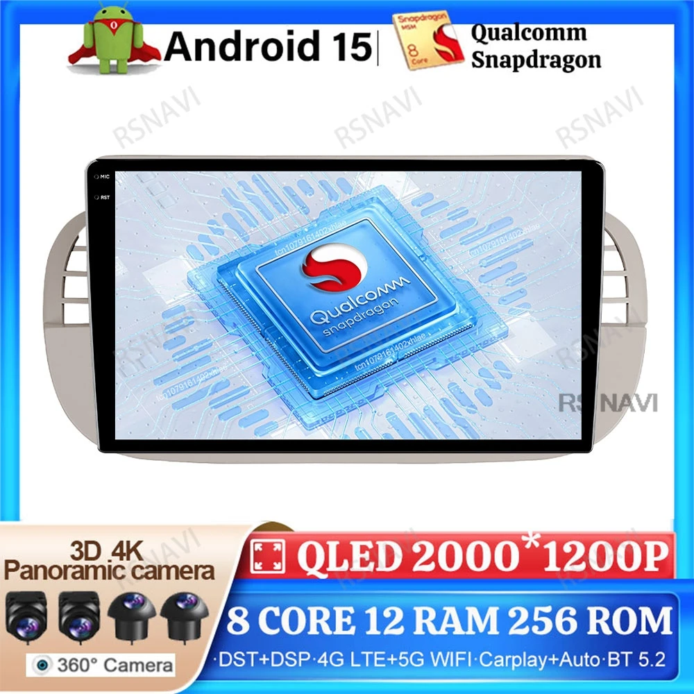 Android 15 Car Radio For FIAT 500 BT Navigation 4G LTE Viedo Player Wireless Carplay Auto DVD Head Unit Qualcomm Multimedia GPS
Android 15 Car Radio For FIAT 500 BT Navigation 4G LTE Viedo Player Wireless Carplay Auto DVD Head Unit Qualcomm Multimedia GPS