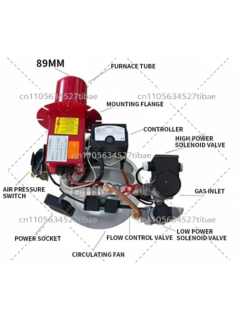 Industrial Gas Burner 11-55kW for LPG Natural Gas Boiler with Solenoid Valve
Industrial Gas Burner 11-55kW for LPG Natural Gas Boiler with Solenoid Valve