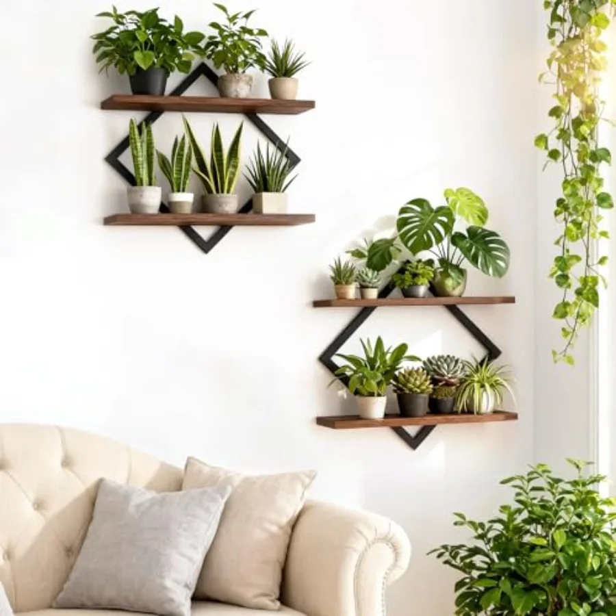 Set of 2 Floating Shelves for Wall Planters for Indoor Plants Wall Plant Holder Plant Stand Indoor for Small Plant Window Plant
Set of 2 Floating Shelves for Wall Planters for Indoor Plants Wall Plant Holder Plant Stand Indoor for Small Plant Window Plant