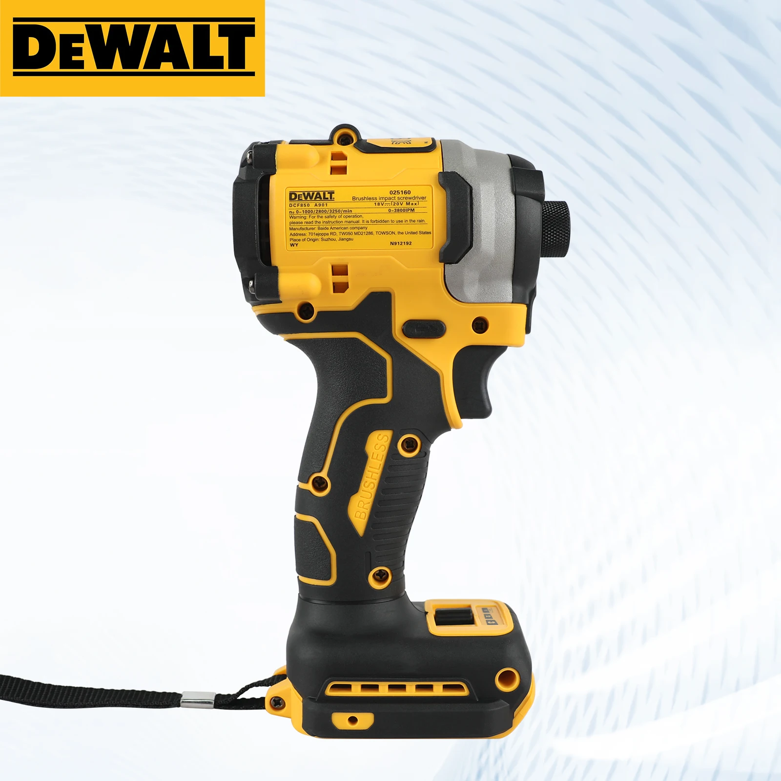 DEWALT DCF850 Impact Electric Driver 20V Brushless Cordless screwdrivers 205N.m High Torque Power Tools Adjustable Speed
DEWALT DCF850 Impact Electric Driver 20V Brushless Cordless screwdrivers 205N.m High Torque Power Tools Adjustable Speed