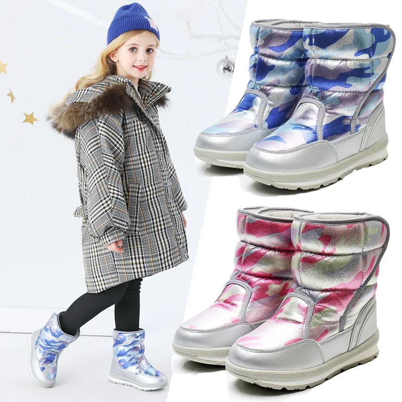 Kids Wool Snow Boots, Warm Waterproof Anti-Slip Winter Shoes with Thick Fleece & Velcro, Cute Children's Cold Weather Booties
Kids Wool Snow Boots, Warm Waterproof Anti-Slip Winter Shoes with Thick Fleece & Velcro, Cute Children's Cold Weather Booties