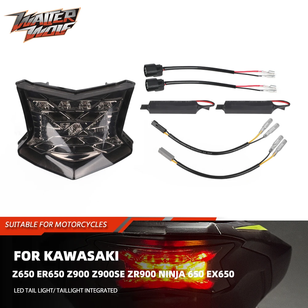 Motorcycle Taillight Integrated For Kawasaki Z650 ER650 Z900 Z900SE ZR900 Ninja 650 EX650 with Turn Signal Blinker Brake Light
Motorcycle Taillight Integrated For Kawasaki Z650 ER650 Z900 Z900SE ZR900 Ninja 650 EX650 with Turn Signal Blinker Brake Light