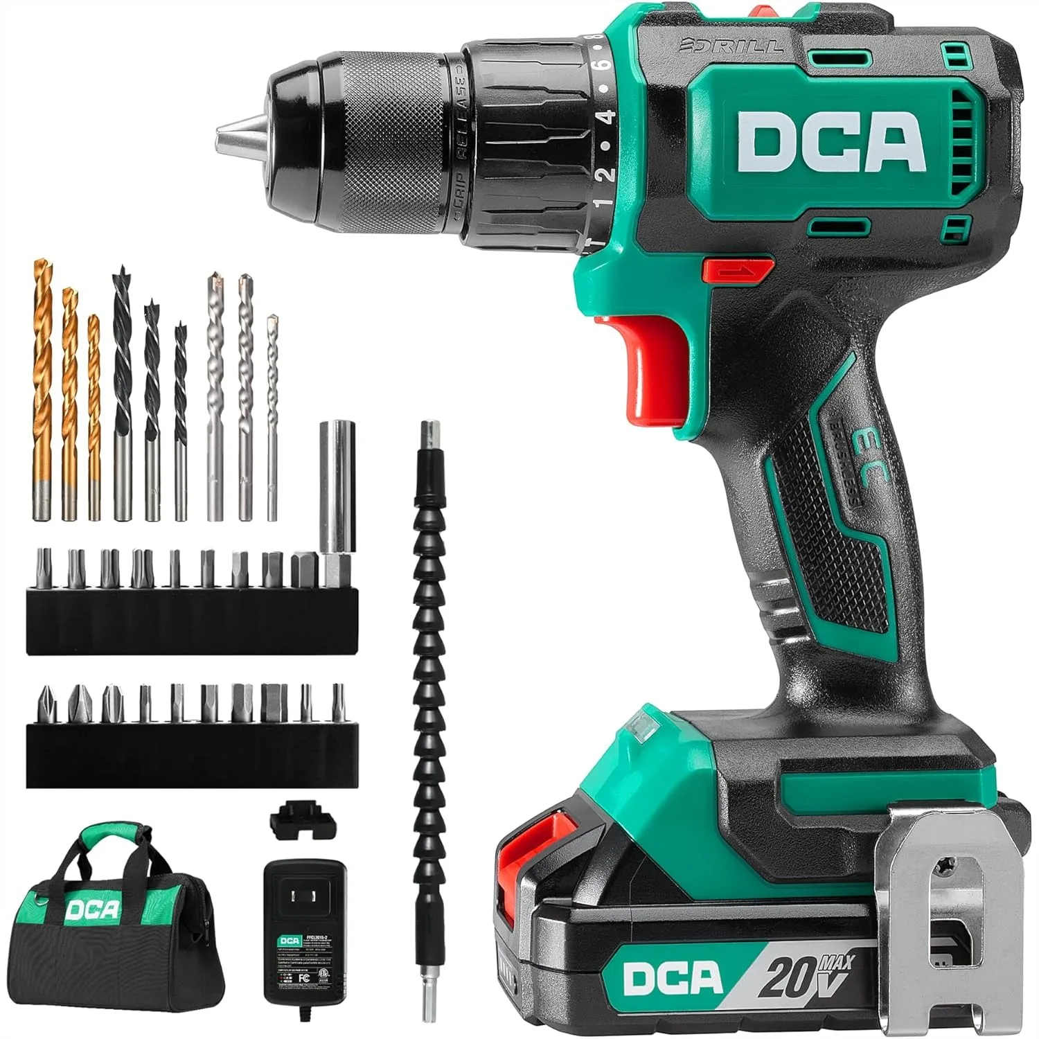 20V Brushless Hammer Drill Cordless, 492 in-lb Torque, 1/2" All-Metal Chuck, 2-Speed, Compact with 2.0Ah Battery & Charger
20V Brushless Hammer Drill Cordless, 492 in-lb Torque, 1/2" All-Metal Chuck, 2-Speed, Compact with 2.0Ah Battery & Charger