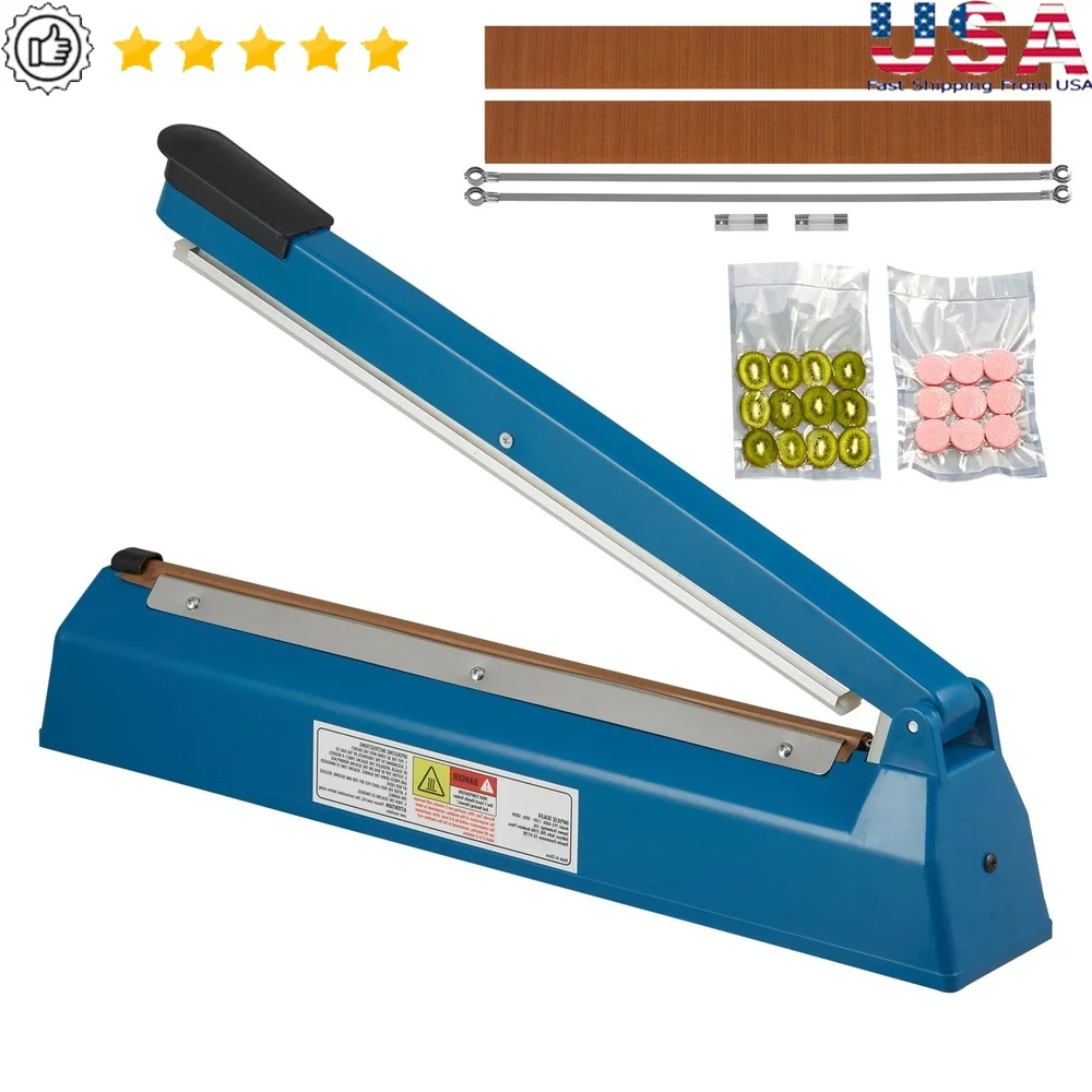 16 Inch ABS Heat Sealer Machine with 8 Adjustable Heating Levels Poly Bags Food Packaging Easy Operation and Replacement Parts
16 Inch ABS Heat Sealer Machine with 8 Adjustable Heating Levels Poly Bags Food Packaging Easy Operation and Replacement Parts