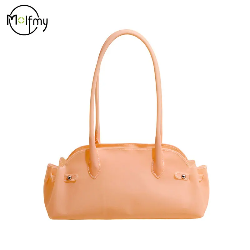 Transparent Jelly Bag Solid Color Swimming Beach Bags Waterproof Large Capacity Korean Shoulder Bag Fashion Handbag Summer
Transparent Jelly Bag Solid Color Swimming Beach Bags Waterproof Large Capacity Korean Shoulder Bag Fashion Handbag Summer