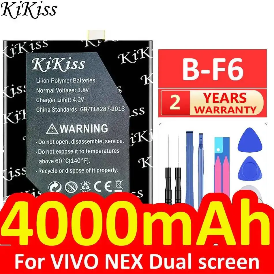 Прочный аккумулятор мобильного телефона 4000 мАч для Vivo Nex с двойным экраном B-F6
Прочный аккумулятор мобильного телефона 4000 мАч для Vivo Nex с двойным экраном B-F6