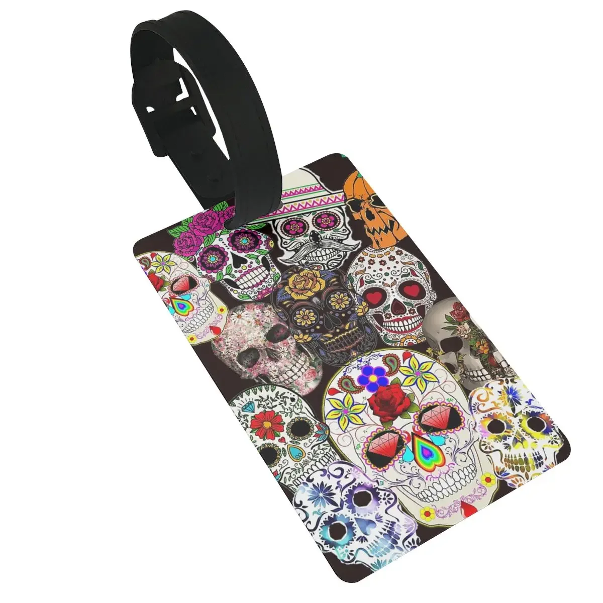 Calaveras Sugar Skull Luggage Tags Suitcase Accessories Travel PVC Baggage Boarding Tag Portable Label Holder ID Name Address
Calaveras Sugar Skull Luggage Tags Suitcase Accessories Travel PVC Baggage Boarding Tag Portable Label Holder ID Name Address
