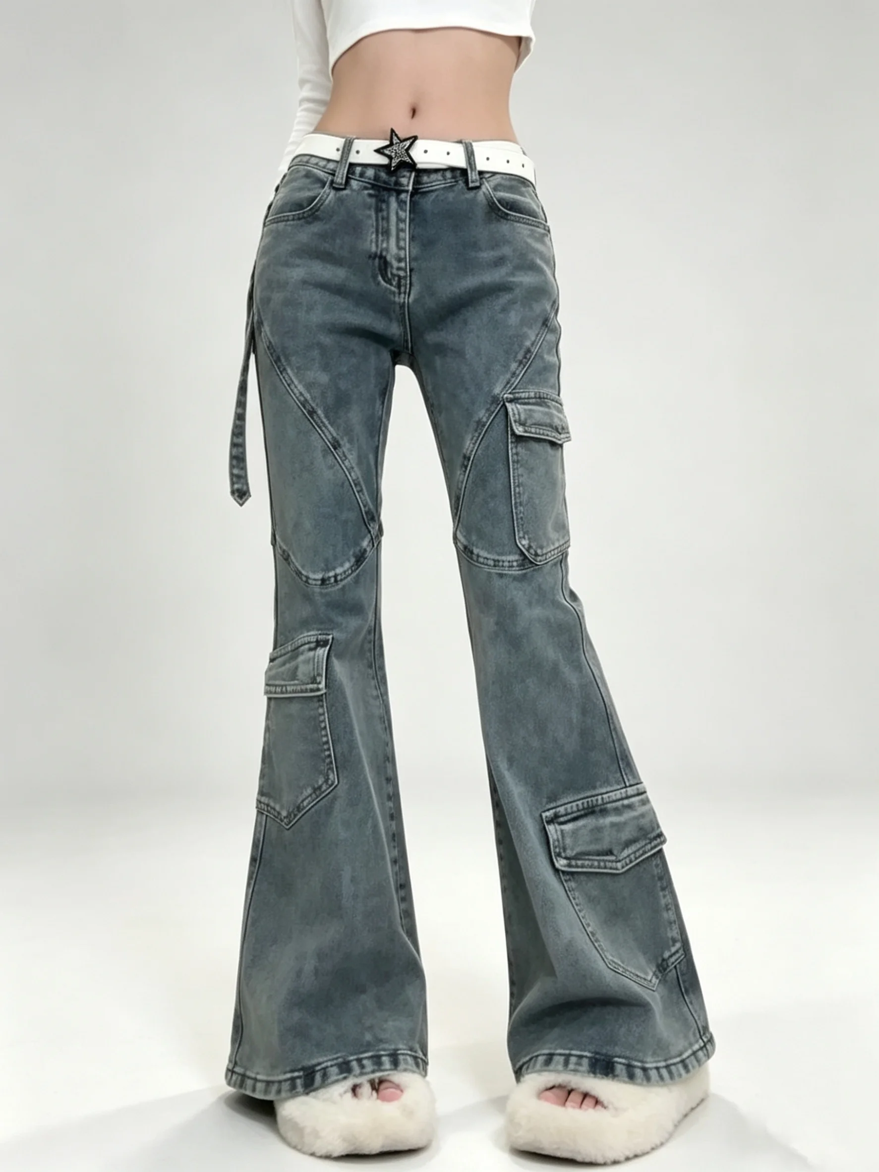 Women Blue Y2K Baggy Flare Pants Cargo Jeans Vintage Harajuku Jean Pants High Street Wide Leg Denim Trousers Spring Autumn 2026
Women Blue Y2K Baggy Flare Pants Cargo Jeans Vintage Harajuku Jean Pants High Street Wide Leg Denim Trousers Spring Autumn 2026