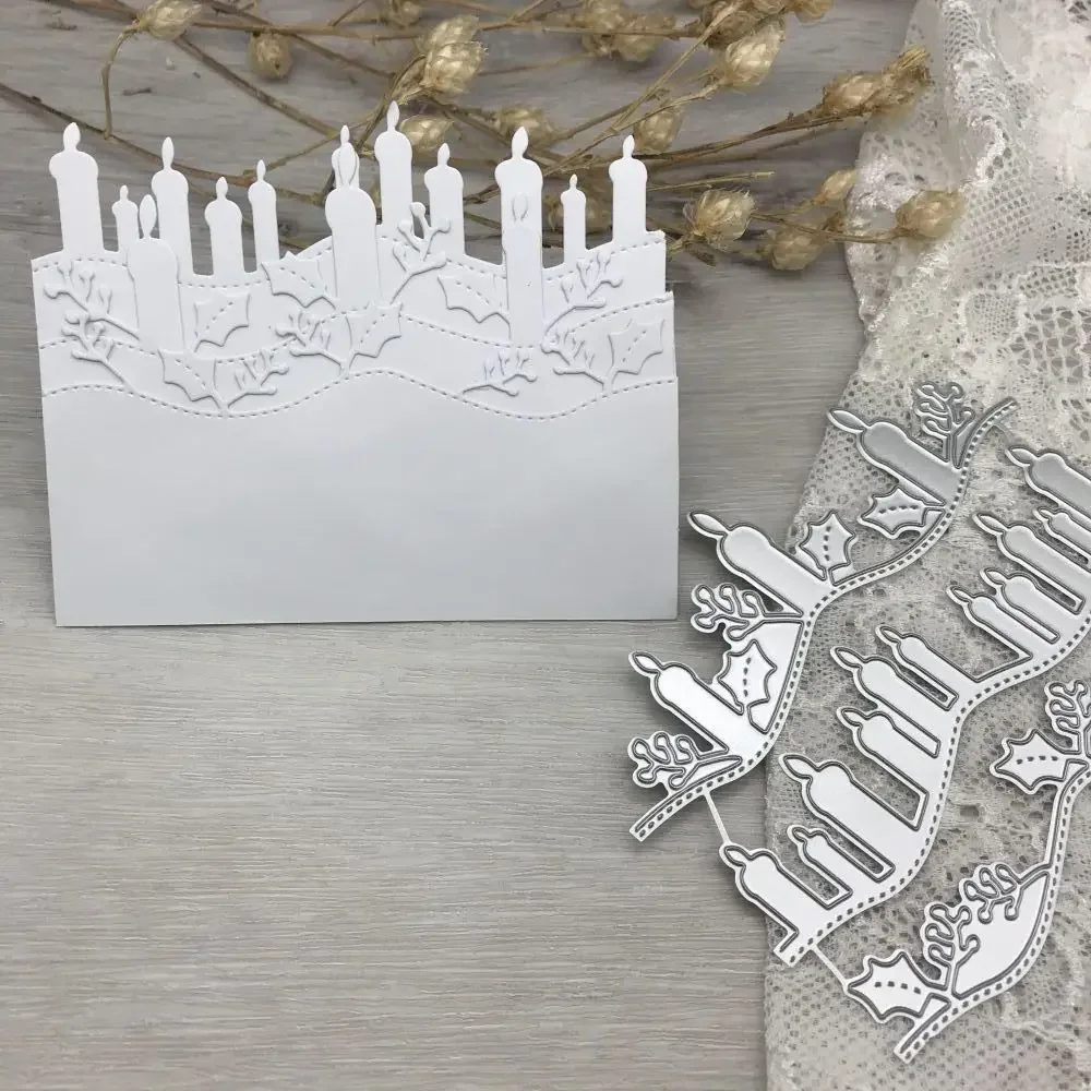 1pcs metal cutting dies cut die mold Candle leaf side edge decoration Scrapbook paper craft blade punch stencils dies
1pcs metal cutting dies cut die mold Candle leaf side edge decoration Scrapbook paper craft blade punch stencils dies