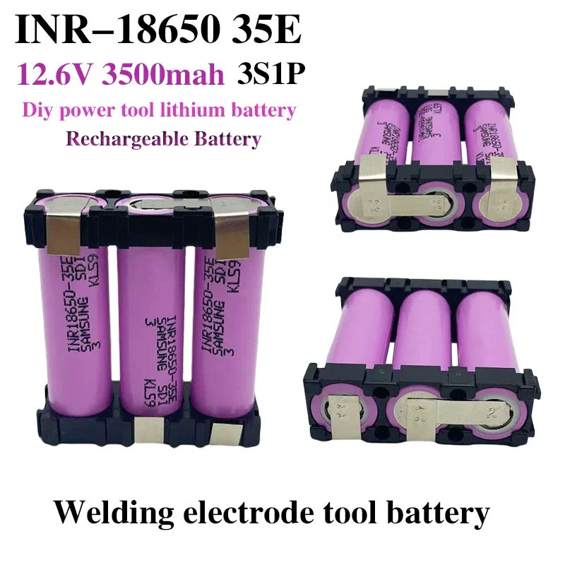 New 20A 18650 35E 3500mAh 3S 4S 5S 6S/1P 2P 7.4V 12.6V 14.8V 18V 25.2V Screwdriver Battery Welding Battery Pack
New 20A 18650 35E 3500mAh 3S 4S 5S 6S/1P 2P 7.4V 12.6V 14.8V 18V 25.2V Screwdriver Battery Welding Battery Pack
