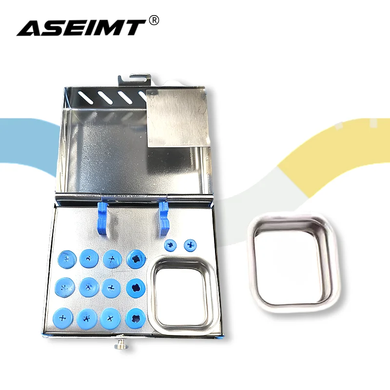 Dental Material Stainless Steel Implant Instrument Sterilization Box Disinfection Box for Implant Drill & Screwdriver Set
Dental Material Stainless Steel Implant Instrument Sterilization Box Disinfection Box for Implant Drill & Screwdriver Set