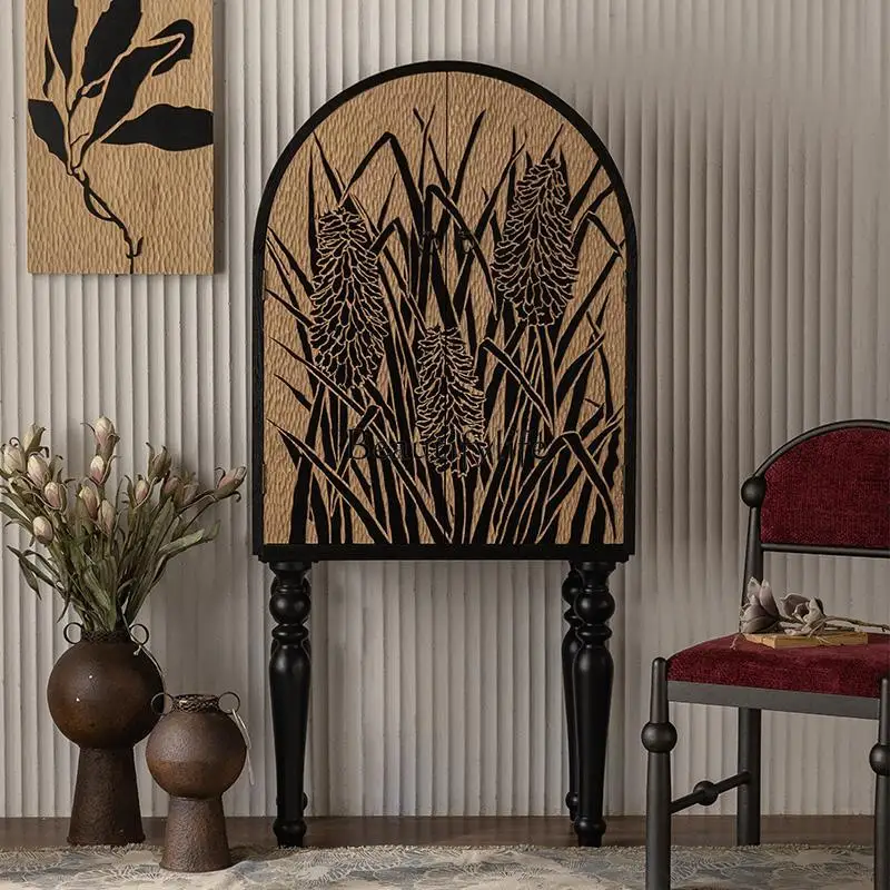 Medieval solid wood living room display cabinet Small apartment floor-to-ceiling side cabinet
Medieval solid wood living room display cabinet Small apartment floor-to-ceiling side cabinet