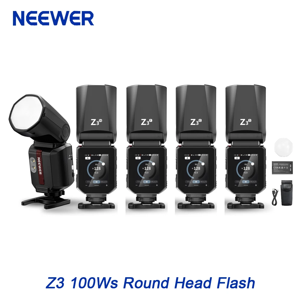 Вспышка NEEWER Z3 100Ws с круглой головкой, беспроводная 2.4G TTL, HSS 1/8000с, LED-дисплей для камер Nikon/Sony/Canon/Fujifilm
Вспышка NEEWER Z3 100Ws с круглой головкой, беспроводная 2.4G TTL, HSS 1/8000с, LED-дисплей для камер Nikon/Sony/Canon/Fujifilm