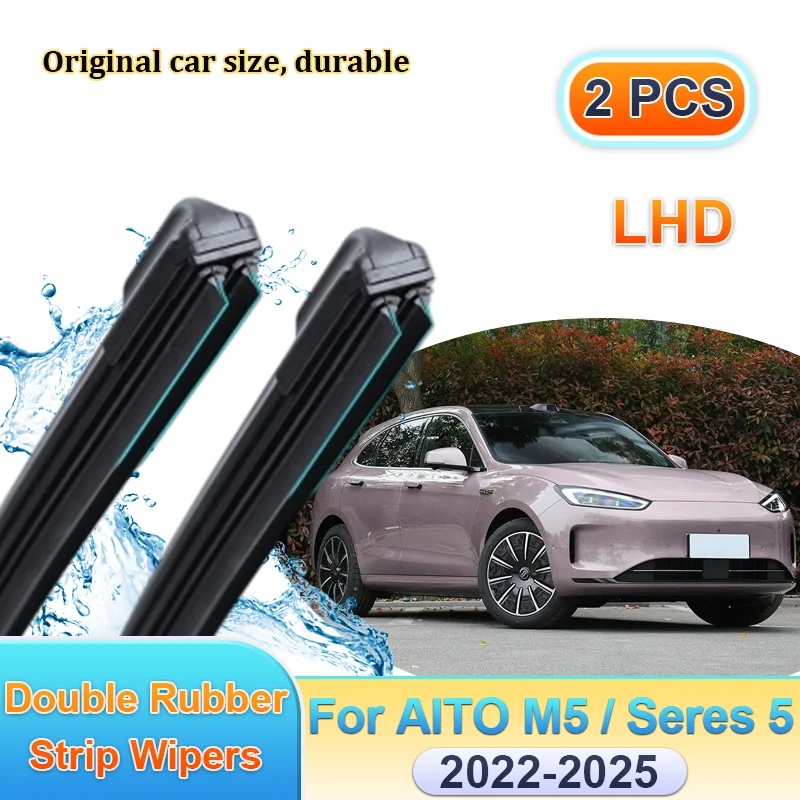 Car Wiper LHD For Seres 5 M5 AITO M5 2022-2025 Windscreen Front Double Rubber Strip Wiper Blades Window Brushes Auto Accessories
Car Wiper LHD For Seres 5 M5 AITO M5 2022-2025 Windscreen Front Double Rubber Strip Wiper Blades Window Brushes Auto Accessories