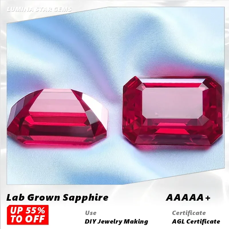 L-Lab Grown Sapphire/Ruby Emerald Cut Various Sizes Pigeon Blood Red Loose Gemstone For Jewelry Making With AGL Certificate
L-Lab Grown Sapphire/Ruby Emerald Cut Various Sizes Pigeon Blood Red Loose Gemstone For Jewelry Making With AGL Certificate