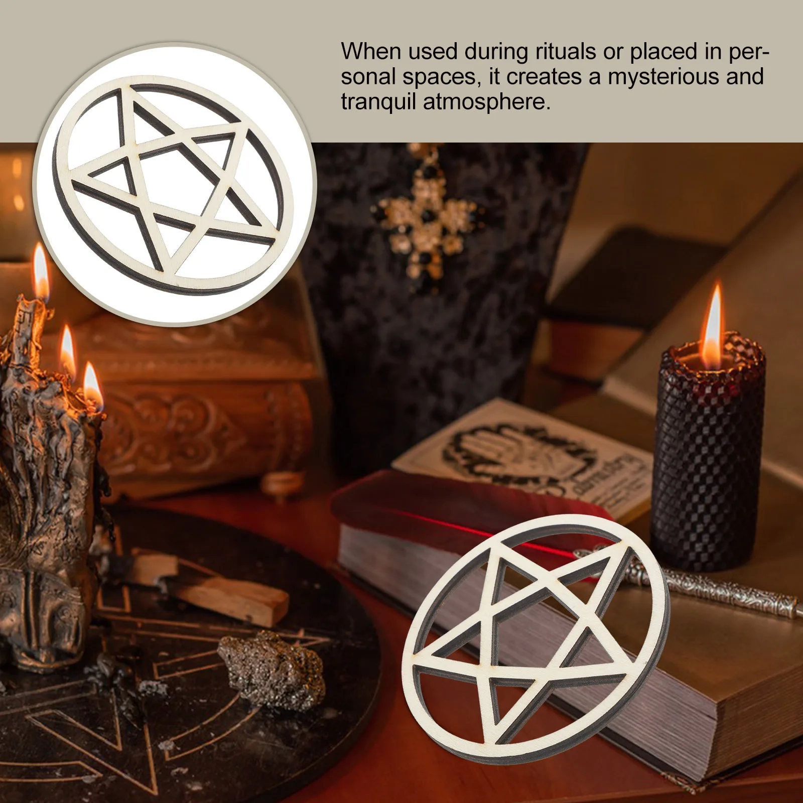 1pc Pentagram Wooden Ornament Home Decor Ritual Sacrifice Supply Retro Style Decors Sacrifice Wooden Altar Tiles Tray Storage
1pc Pentagram Wooden Ornament Home Decor Ritual Sacrifice Supply Retro Style Decors Sacrifice Wooden Altar Tiles Tray Storage