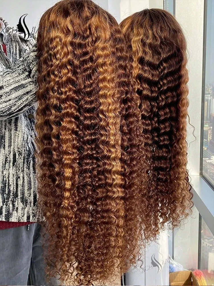 Highlight Curly Wig 13x4 Lace Front Wig Human Hair Wigs 5x5 Glueless HD Transparent Deep Wave Lace Frontal Wig 4/27 Colored Wig
Highlight Curly Wig 13x4 Lace Front Wig Human Hair Wigs 5x5 Glueless HD Transparent Deep Wave Lace Frontal Wig 4/27 Colored Wig