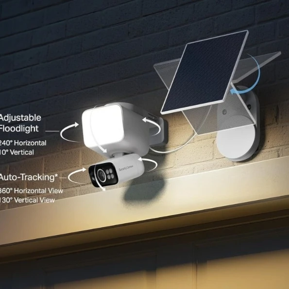 US Shipping Hot New 2K Outdoor Wireless Pan Tilt Floodlight Security Camera with Solar Battery AI Motion Tracking Person
US Shipping Hot New 2K Outdoor Wireless Pan Tilt Floodlight Security Camera with Solar Battery AI Motion Tracking Person