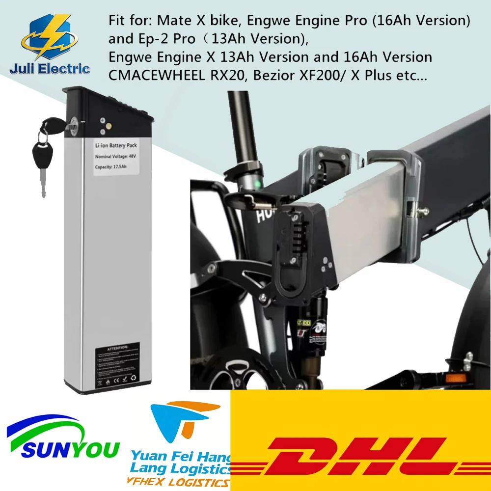 Replacement Battery DCH-009 for Engwe EP-2 Pro Engine Pro MATE X Bike 48V 13-17Ah Upgraded Version Li-ion Electric Scooter
Replacement Battery DCH-009 for Engwe EP-2 Pro Engine Pro MATE X Bike 48V 13-17Ah Upgraded Version Li-ion Electric Scooter