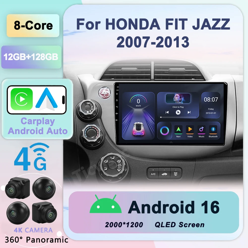 2Din 4G Android 16 WiFi DSP CarPlay Car stereo Radio Multimedia Video Player For HONDA FIT JAZZ LHD 2007-2014 Navigation GPS
2Din 4G Android 16 WiFi DSP CarPlay Car stereo Radio Multimedia Video Player For HONDA FIT JAZZ LHD 2007-2014 Navigation GPS