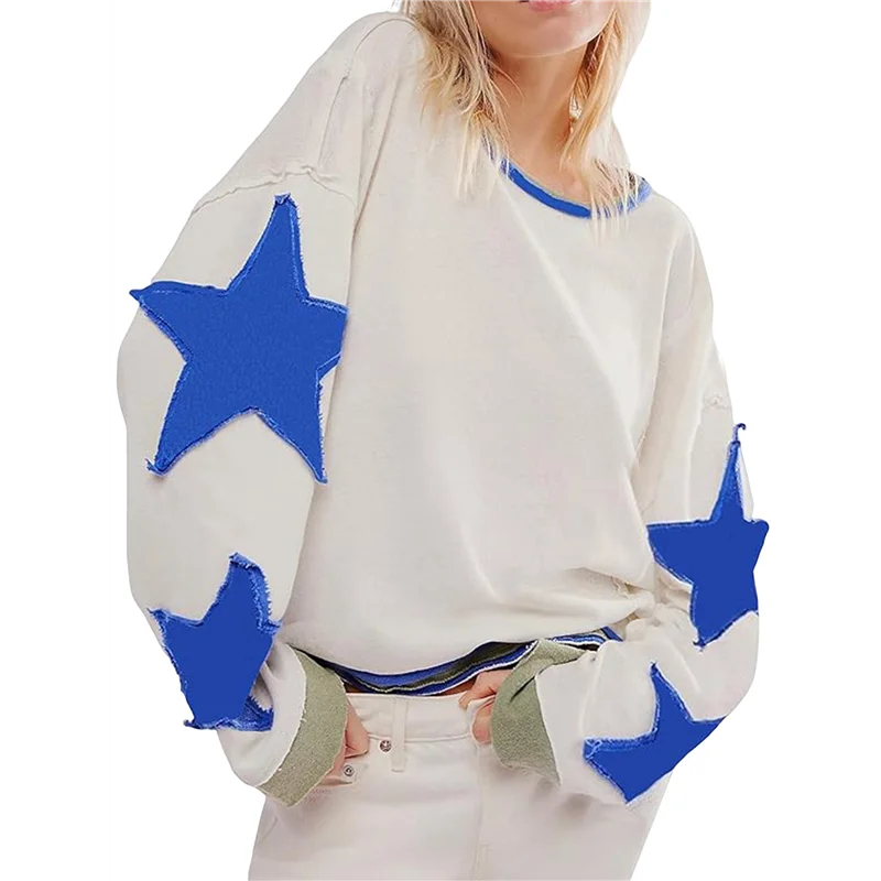 ABRT-Women Oversized Cotton Long Sleeve Shirts Tops Star Crewneck Pullover Y2K Fall Winter Grunge Clothes
ABRT-Women Oversized Cotton Long Sleeve Shirts Tops Star Crewneck Pullover Y2K Fall Winter Grunge Clothes