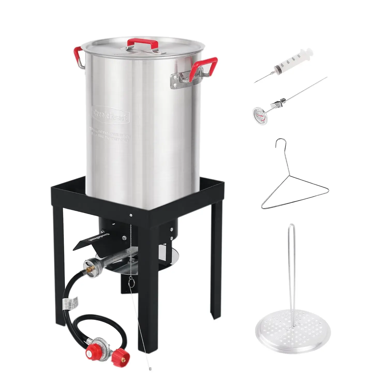 30 Qt Aluminum Turkey Fryer Pot Set 50000 BTU Propane Burner Outdoor Cooking Custom
30 Qt Aluminum Turkey Fryer Pot Set 50000 BTU Propane Burner Outdoor Cooking Custom