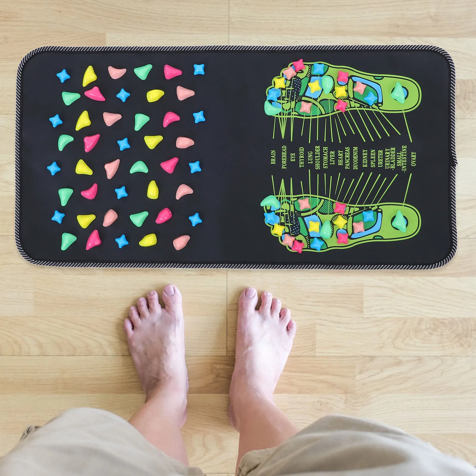 Массажный коврик для ног, акупунктурная триггерная точка, рефлексотерапия, имитация камня, гальковый коврик для дома, массажный инструмент для терапии ног
Массажный коврик для ног, акупунктурная триггерная точка, рефлексотерапия, имитация камня, гальковый коврик для дома, массажный инструмент для терапии ног