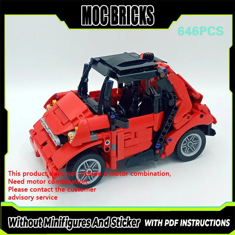City Car Model MOC Building Bricks Two-Seater Micro Urban Car Modular Technology Gifts Holiday Assemble Children Toys Suit
City Car Model MOC Building Bricks Two-Seater Micro Urban Car Modular Technology Gifts Holiday Assemble Children Toys Suit